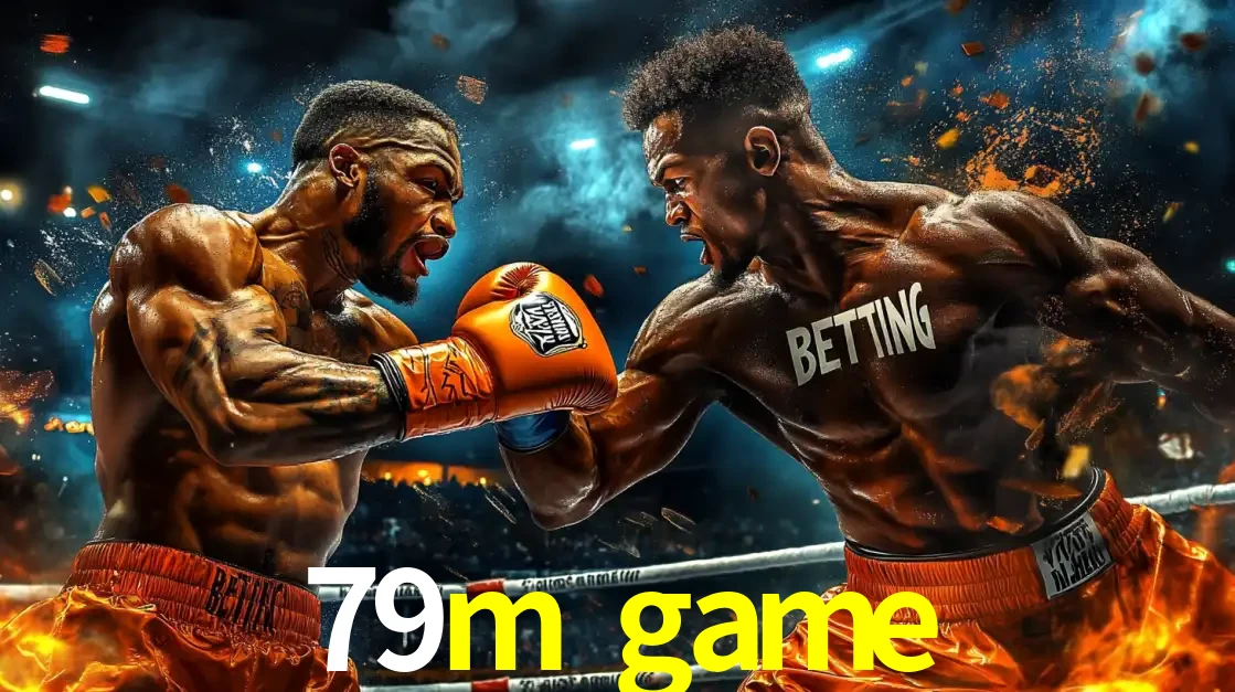 Dois boxeadores em uma luta intensa e explosiva, representando a adrenalina e as oportunidades de apostas em esportes de combate disponíveis na plataforma 79m game.