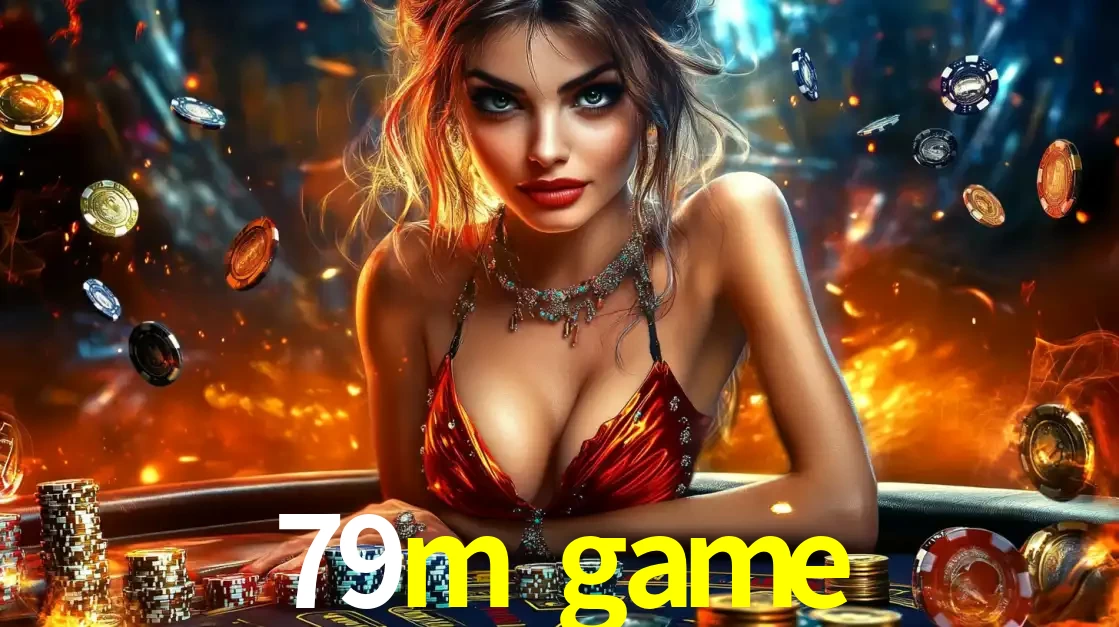 Mulher em uma mesa de cassino com pilhas de fichas e um fundo de fogo, pronta para uma rodada de altas apostas nos jogos de mesa emocionantes do cassino 79m game.