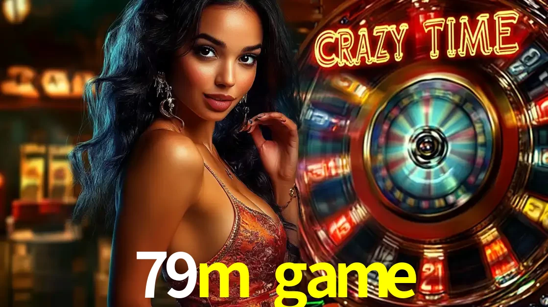 Mulher elegante ao lado da vibrante roda da fortuna do jogo de cassino ao vivo Crazy Time, um dos game shows mais populares e cheios de prêmios do 79m game.